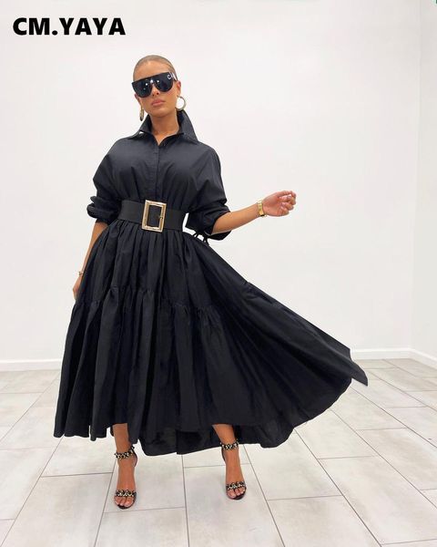 dresses cm.yaya women long dress solid full sleeve turndown collar loose aline maxi dresses without belt fashion outfit autumn 2021, Black;gray
dresses cm.yaya women long dress solid full sleeve turndown collar loose aline maxi dresses without belt fashion outfit autumn 2021, Black;gray