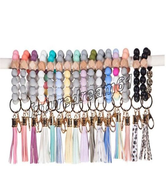 14 style tassels wood bead keychain silicone beads bracelet party favor leather key ring food grade wrist keychains6086846, Silver
14 style tassels wood bead keychain silicone beads bracelet party favor leather key ring food grade wrist keychains6086846, Silver