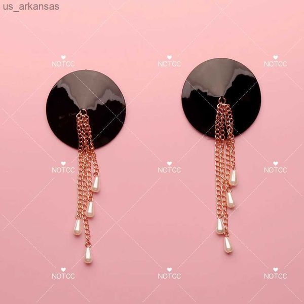 notcc glossy leather metal chain nipple covers for women pearl pendant breast pasties good drape feel reusable adhesive l230523
notcc glossy leather metal chain nipple covers for women pearl pendant breast pasties good drape feel reusable adhesive l230523