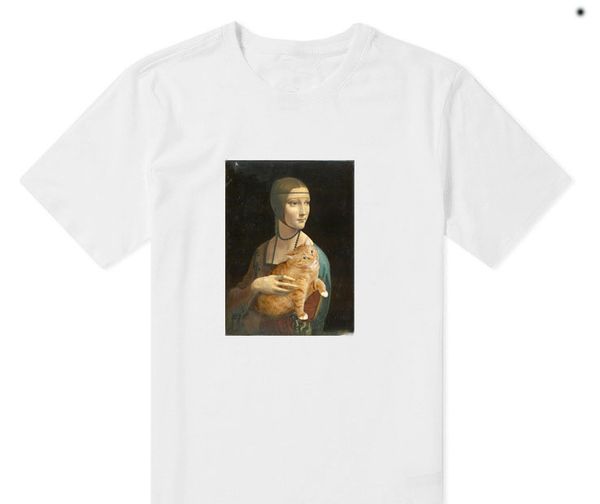 comfort summer tshirts white fashion t shirt luxury creative da vinci oil painting art cat creation famous painting round neck short sleeve, White;black
comfort summer tshirts white fashion t shirt luxury creative da vinci oil painting art cat creation famous painting round neck short sleeve, White;black