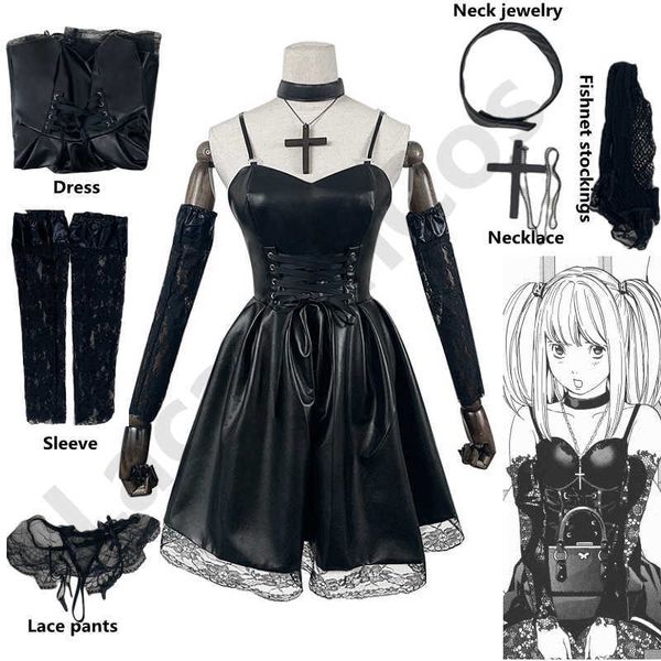 anime costumes death note cosplay come misa amane imitation leather dress neck jewelrystockingsnecklace uniform outfit halloween wig z0602, Black
anime costumes death note cosplay come misa amane imitation leather dress neck jewelrystockingsnecklace uniform outfit halloween wig z0602, Black