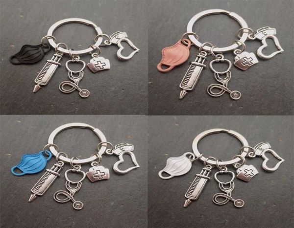 love nurse hat stethoscope syringe mask keychain alloy key chain women men accessories gift5818297, Silver
love nurse hat stethoscope syringe mask keychain alloy key chain women men accessories gift5818297, Silver