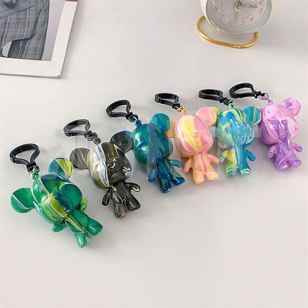handmade diy fluid bear keychain, colored bear pigment fluid painting material, Silver
handmade diy fluid bear keychain, colored bear pigment fluid painting material, Silver