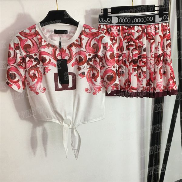 classic print t shirts dress women 2pcs sets cropped tees short skirts fashion casual suits, White
classic print t shirts dress women 2pcs sets cropped tees short skirts fashion casual suits, White