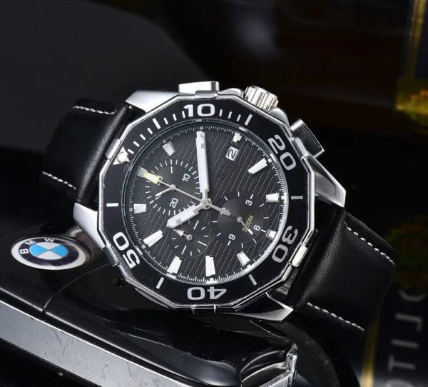 2022 men's luxury quartz watch leisure fashion business multi-function calendar luminous waterproof leather strap watches, Slivery;brown 
2022 men's luxury quartz watch leisure fashion business multi-function calendar luminous waterproof leather strap watches, Slivery;brown