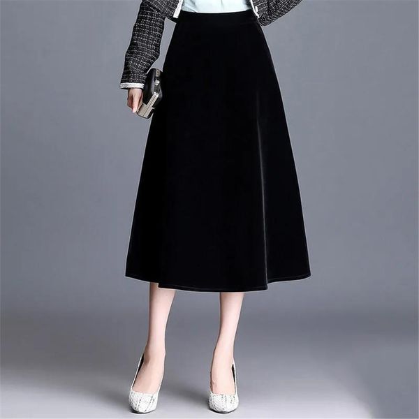 dresses chic veet aline skirts new 2021 autumn winter high waist women's long skirts korean style elegant black midi skirts female, Black;gray
dresses chic veet aline skirts new 2021 autumn winter high waist women's long skirts korean style elegant black midi skirts female, Black;gray