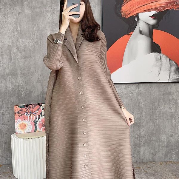 dresses 2021 autumn new miyak pleated women dresses fashion solid singlebreasted design loose large size women's 3/4 sleeve dress, Black;gray
dresses 2021 autumn new miyak pleated women dresses fashion solid singlebreasted design loose large size women's 3/4 sleeve dress, Black;gray