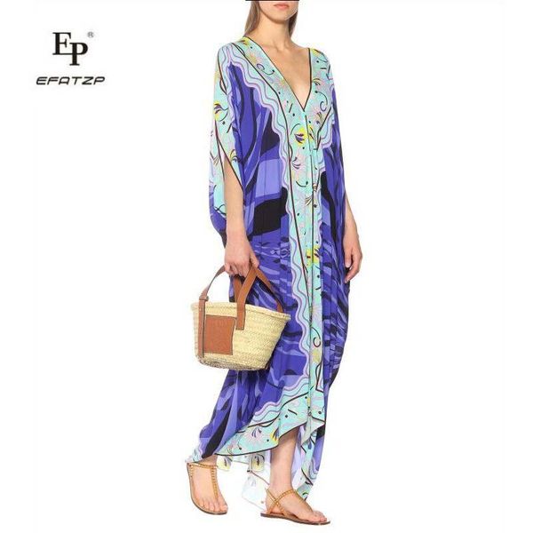 dresses efatzp silk jersey dress women's plus fat plus loose kaftan style, elastic knitting beautiful blue print vneck long dress, Black;gray
dresses efatzp silk jersey dress women's plus fat plus loose kaftan style, elastic knitting beautiful blue print vneck long dress, Black;gray
