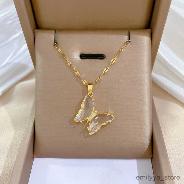 pendant necklaces butterfly pendant necklace for women female fashion stainless steel necklace gift jewelry new arrival, Silver
pendant necklaces butterfly pendant necklace for women female fashion stainless steel necklace gift jewelry new arrival, Silver