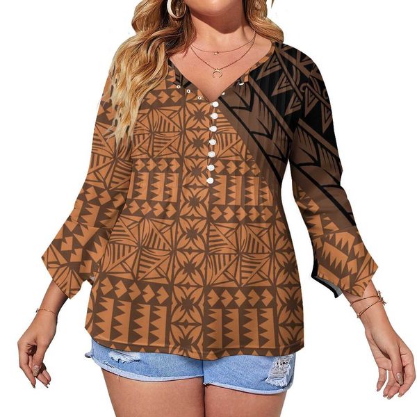 and black pink pacific heritage sublimation print button three quarter tshirt samoan design polynesian casual women tshirt foam, White
and black pink pacific heritage sublimation print button three quarter tshirt samoan design polynesian casual women tshirt foam, White