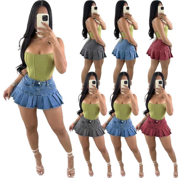 2023 designer dresses denim mini pleated skirt summer women high waist a-line skirts fashion cute miniskirt bottom streetwear, Black
2023 designer dresses denim mini pleated skirt summer women high waist a-line skirts fashion cute miniskirt bottom streetwear, Black