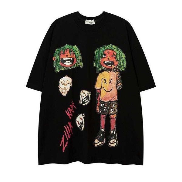 summer new cartoon character printed shortsleeved tshirt men trendy brands loosefitting casual tshirt men's clothing wkyg, White;black
summer new cartoon character printed shortsleeved tshirt men trendy brands loosefitting casual tshirt men's clothing wkyg, White;black