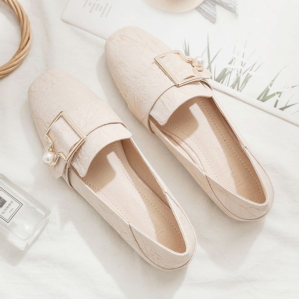 women flat shoes chaussures de femme solid color basic simple style large size 43 44 45 square head comfortable pearls loafers, Black
women flat shoes chaussures de femme solid color basic simple style large size 43 44 45 square head comfortable pearls loafers, Black