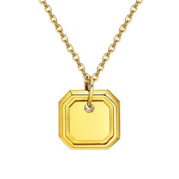 women's pendant necklace personalized and trendy stainless steel square pendant necklace with extended chain jewelry gift yw79nc-1309, Golden;silver
women's pendant necklace personalized and trendy stainless steel square pendant necklace with extended chain jewelry gift yw79nc-1309, Golden;silver