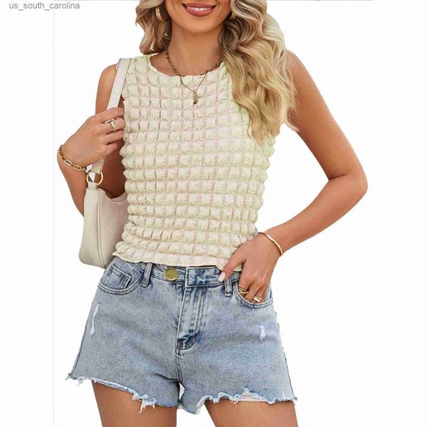 camis womens solid sleeveless t-shirt fashion popcorn textured tank casual round neck crop streetwear clubwear, White
camis womens solid sleeveless t-shirt fashion popcorn textured tank casual round neck crop streetwear clubwear, White