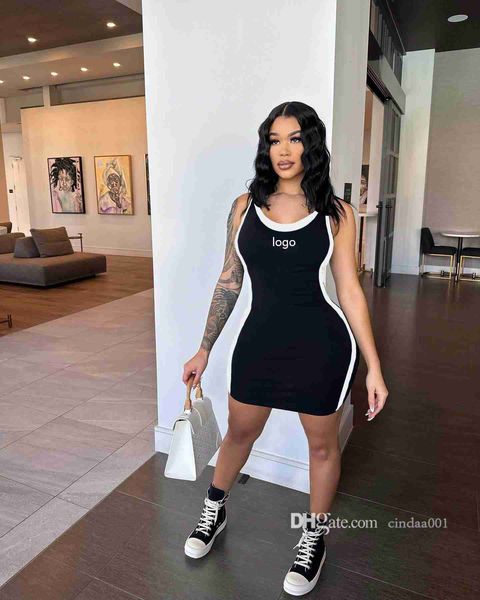 summer pit stripe skirt black and white contrast dress sleeveless slim wrapped hip short vest dresses, Black;gray
summer pit stripe skirt black and white contrast dress sleeveless slim wrapped hip short vest dresses, Black;gray