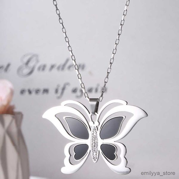 pendant necklaces stainless steel women's pendant butterfly necklace cute hand jewelry friendship party new, Silver
pendant necklaces stainless steel women's pendant butterfly necklace cute hand jewelry friendship party new, Silver