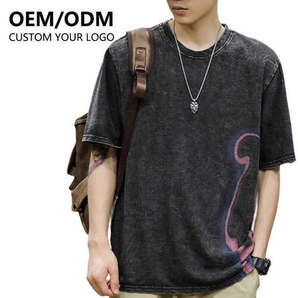 new fashion heavyweight cotton loose vintage tshirt custom printing men's retro distress oversized tshirt fj, White;black
new fashion heavyweight cotton loose vintage tshirt custom printing men's retro distress oversized tshirt fj, White;black