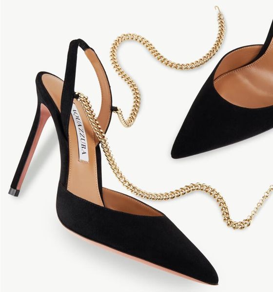 aquazzura flash pump catching chain summer luxury slingback straps shoes perfect lady low-cut high heels party wedding, Black
aquazzura flash pump catching chain summer luxury slingback straps shoes perfect lady low-cut high heels party wedding, Black