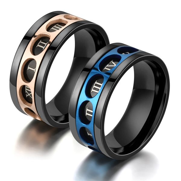 6pcs fashion new stainless steel roman numerals rotating rings for couple jewelry gift, Silver
6pcs fashion new stainless steel roman numerals rotating rings for couple jewelry gift, Silver