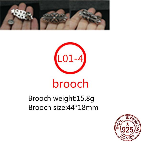 l01-4 s925 sterling silver brooch personalized fashion punk hip hop style hair ornament hollow cross flower letter shape lover gift new, Gray
l01-4 s925 sterling silver brooch personalized fashion punk hip hop style hair ornament hollow cross flower letter shape lover gift new, Gray