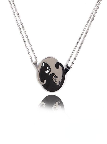 fashion animal pendant black white cat stitching necklace simple friendship gift heart shape gold white cute couple jewelry neckla5260861, Silver
fashion animal pendant black white cat stitching necklace simple friendship gift heart shape gold white cute couple jewelry neckla5260861, Silver
