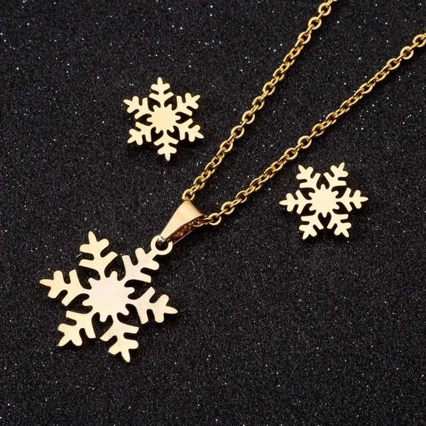 design pendant necklace snowflake necklace earstuds three piece set for girls simple and small christmas gift simple, Silver
design pendant necklace snowflake necklace earstuds three piece set for girls simple and small christmas gift simple, Silver