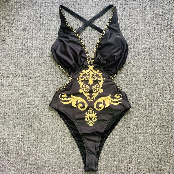 women's swimwear women beach wear swim suit new golden print one piece swimsuit swimwear women bikini deep-v bathing suits j230506, White;black
women's swimwear women beach wear swim suit new golden print one piece swimsuit swimwear women bikini deep-v bathing suits j230506, White;black
