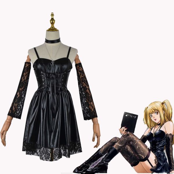anime costumes anime death note cosplay come misa amane imitation leather uniform wig outfit dark girl style z0602, Black
anime costumes anime death note cosplay come misa amane imitation leather uniform wig outfit dark girl style z0602, Black