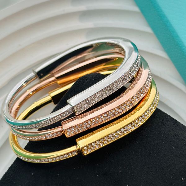 luxury t brand lock designer charm bangle bracelets for women with shining diamond silver gold rose colors crystal bangles bracelet jewelry, Black
luxury t brand lock designer charm bangle bracelets for women with shining diamond silver gold rose colors crystal bangles bracelet jewelry, Black
