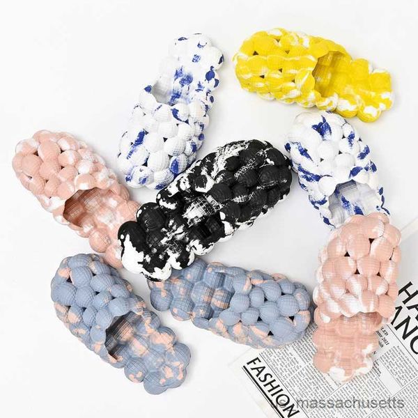 sandals summer bubble slippers tie dye women men slides with charms platform sandals flats fashion message shoes r230718, Black;red
sandals summer bubble slippers tie dye women men slides with charms platform sandals flats fashion message shoes r230718, Black;red