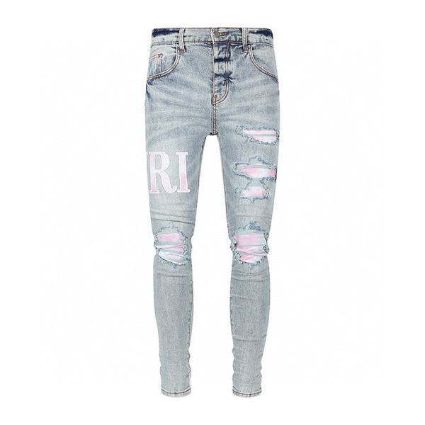 2023 designer mens jeans denim high street embroidery pants fashion holes trouser hip hop distressed zipper trousers for male, Blue
2023 designer mens jeans denim high street embroidery pants fashion holes trouser hip hop distressed zipper trousers for male, Blue