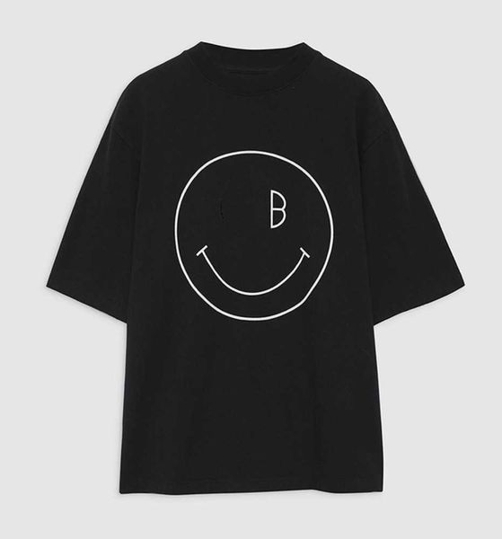 bing 23ss women designer t shirt version simple summer cotton commuting round-neck smiling face printed fashion short-sleeved tees, White
bing 23ss women designer t shirt version simple summer cotton commuting round-neck smiling face printed fashion short-sleeved tees, White