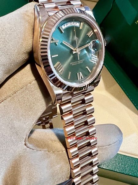 brand new 40mm-2023 day-date 40 olive green president rose gold 228235 fashion brand automatic waterproof sapphire men's watch, Slivery;brown
brand new 40mm-2023 day-date 40 olive green president rose gold 228235 fashion brand automatic waterproof sapphire men's watch, Slivery;brown