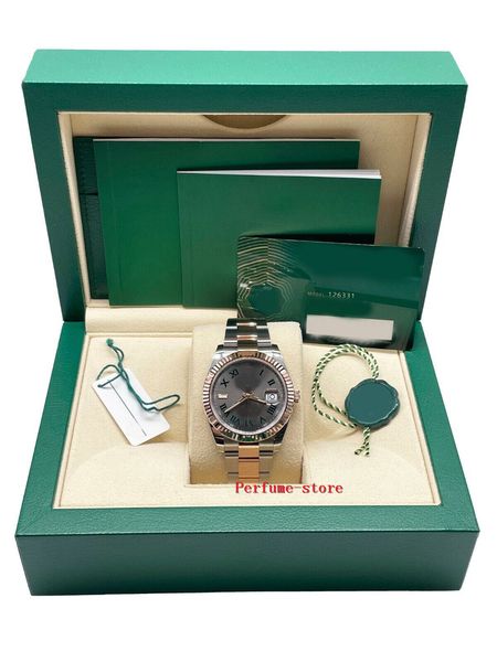 brand new 126331 datejust 41 wimbledon everose gold steel box paper fashion brand automatic waterproof sapphire men's watch, Slivery;brown
brand new 126331 datejust 41 wimbledon everose gold steel box paper fashion brand automatic waterproof sapphire men's watch, Slivery;brown