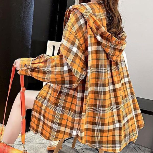 shirts hooded loose check shirt women's port style 2023 early spring new korean version versatile long sleeve spring medium and coat, White
shirts hooded loose check shirt women's port style 2023 early spring new korean version versatile long sleeve spring medium and coat, White