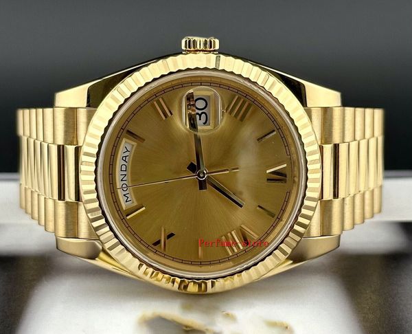 day-date 40 president 18k yellow gold men's watch roman dial 228238 fashion brand automatic waterproof sapphire men's watch, Slivery;brown
day-date 40 president 18k yellow gold men's watch roman dial 228238 fashion brand automatic waterproof sapphire men's watch, Slivery;brown