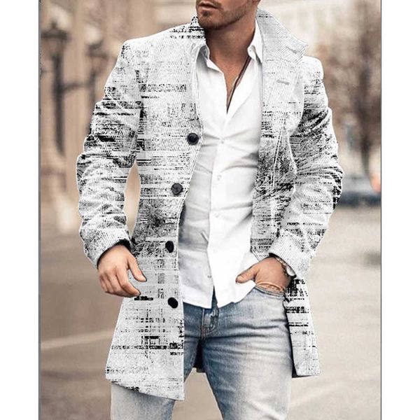 coats new men's men's winter long coat men's autumn coats lmem, Black