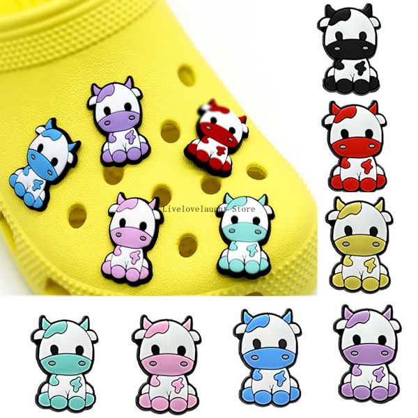 

Factory Direct Wholesale Cow Croc Shoe Charms Decoration Accessories Fit for Bracelet Wristband Boys Girls Kids Adults