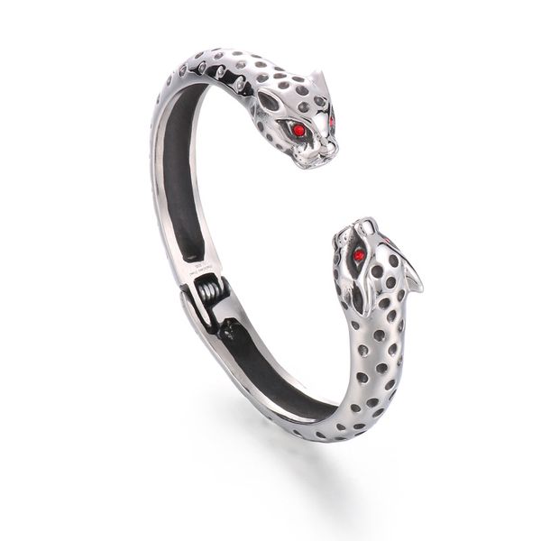 punk personality red-eye double-headed leopard cuff bangle stainless steel bracelet for women mens 10mm 60mm innder, White
punk personality red-eye double-headed leopard cuff bangle stainless steel bracelet for women mens 10mm 60mm innder, White