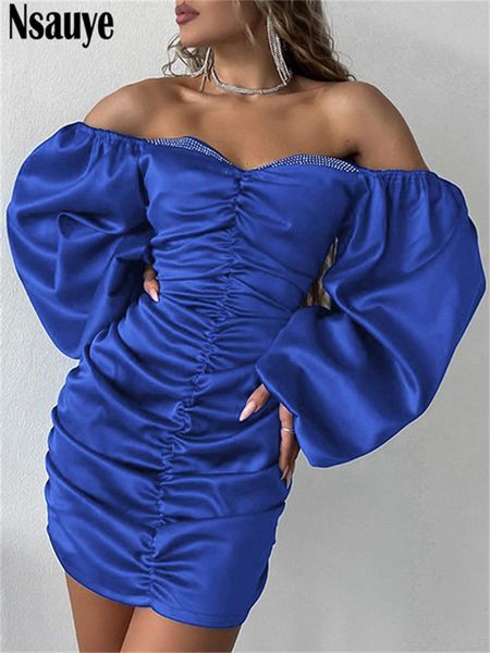 dresses nsauye elegant backless women off shoulder long sleeve club mini dress bodycon fashion autumn party satin blue dress 2022, Black;gray
dresses nsauye elegant backless women off shoulder long sleeve club mini dress bodycon fashion autumn party satin blue dress 2022, Black;gray