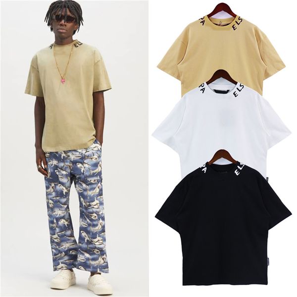 fashion men's t-shirt designer tees printing pattern classic logo summer american vintage trench collar letter print loose casual coupl, White;black
fashion men's t-shirt designer tees printing pattern classic logo summer american vintage trench collar letter print loose casual coupl, White;black