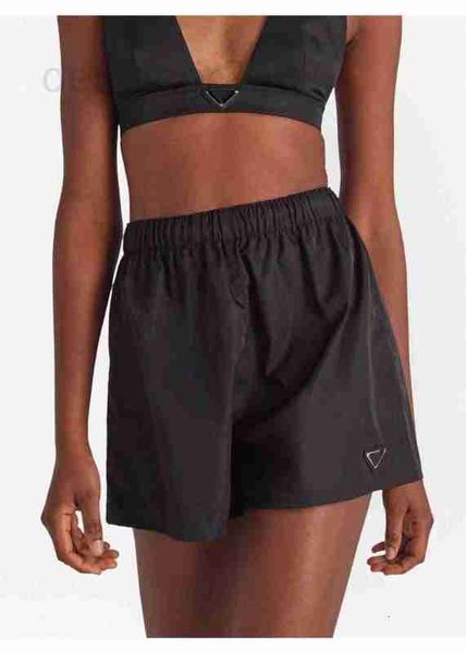 women's shorts designer triangle black elastic wide leg shorts for women's 23 summer new loose and slim nylon drawstring high wais, White;black
women's shorts designer triangle black elastic wide leg shorts for women's 23 summer new loose and slim nylon drawstring high wais, White;black