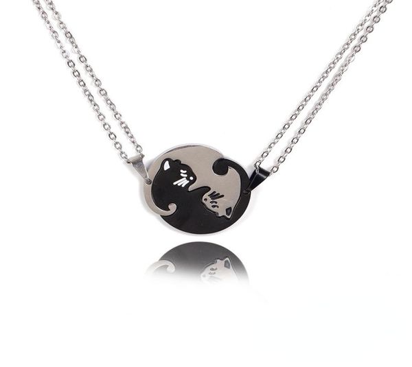 fashion animal pendant black white cat stitching necklace simple friendship gift heart shape gold white cute couple jewelry neckla8586260, Silver
fashion animal pendant black white cat stitching necklace simple friendship gift heart shape gold white cute couple jewelry neckla8586260, Silver
