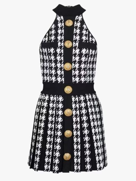 dresses high street 2023 designer fashion halter neck houndstooth knit dress, Black;gray
dresses high street 2023 designer fashion halter neck houndstooth knit dress, Black;gray