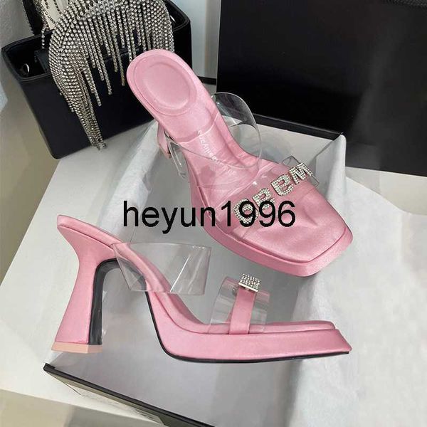 2022 summer new high heels pink letter rhinestone waterproof platform thick heel transparent ribbon silk sandal slippers for women, Black
2022 summer new high heels pink letter rhinestone waterproof platform thick heel transparent ribbon silk sandal slippers for women, Black