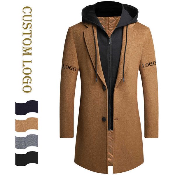 custom autumn winter warm korean casual woolen coat midlength slim detachable men's hooded coats jqd, Black
custom autumn winter warm korean casual woolen coat midlength slim detachable men's hooded coats jqd, Black