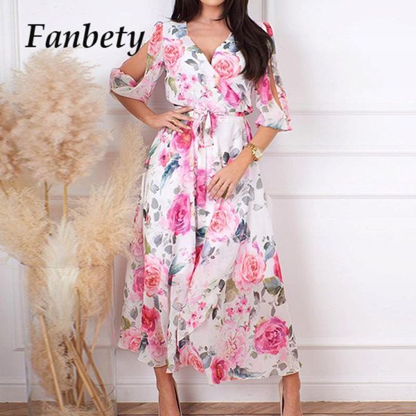 dresses v neck elegant floral maxi beach dress ladies hollow out 3/4 sleeve casual printed dresses for women summer chiffon dresses, Black;gray
dresses v neck elegant floral maxi beach dress ladies hollow out 3/4 sleeve casual printed dresses for women summer chiffon dresses, Black;gray