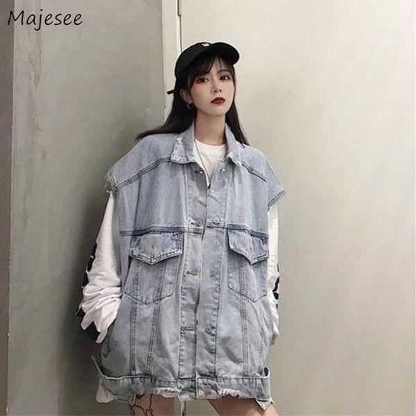 vests vests women spring vintage retros cargo ripped denim loose sleeveless outwear fashion allmatch streetwear trendy chic, Black;white
vests vests women spring vintage retros cargo ripped denim loose sleeveless outwear fashion allmatch streetwear trendy chic, Black;white
