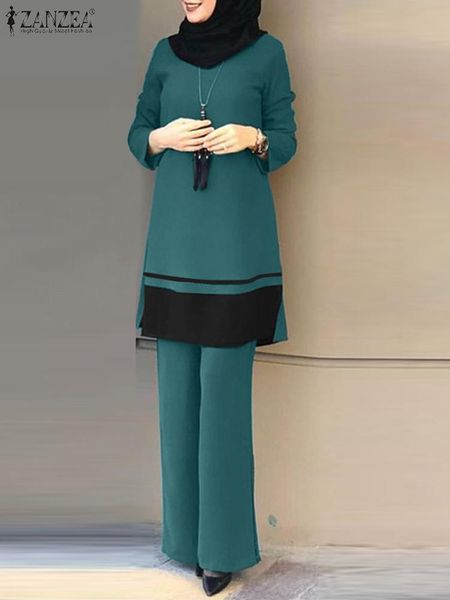 jeans zanzea muslim women suit 2pcs stylish patchwork blouse suit ramadan abaya causal pants sets loose islamic clothing woman outfits, Blue
jeans zanzea muslim women suit 2pcs stylish patchwork blouse suit ramadan abaya causal pants sets loose islamic clothing woman outfits, Blue